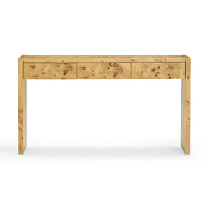TOV Furniture Brandyss 54" Contemporary Burl Console Table with Ample Storage and Elegant Craftsmanship for Any Space Natural TOV-OC54389