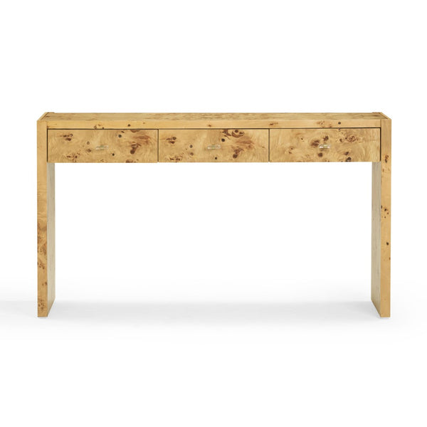 TOV Furniture Brandyss 54" Contemporary Burl Console Table with Ample Storage and Elegant Craftsmanship for Any Space Natural TOV-OC54389