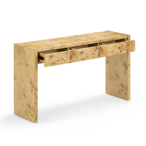 TOV Furniture Brandyss 54" Contemporary Burl Console Table with Ample Storage and Elegant Craftsmanship for Any Space Natural TOV-OC54389