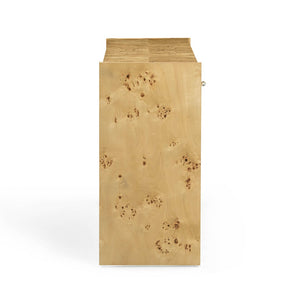 TOV Furniture Brandyss 54" Contemporary Burl Console Table with Ample Storage and Elegant Craftsmanship for Any Space Natural TOV-OC54389