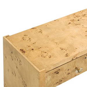 TOV Furniture Brandyss 54" Contemporary Burl Console Table with Ample Storage and Elegant Craftsmanship for Any Space Natural TOV-OC54389