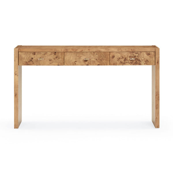 TOV Furniture Brandyss 54" Contemporary Burl Console Table with Ample Storage and Elegant Craftsmanship for Any Space Honey TOV-OC54390