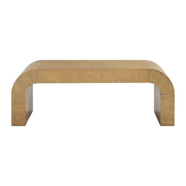 TOV Furniture Hump 46" Arched Coffee Table - Modern Organic Design with Natural Acacia Finish for Stylish Living Spaces TOV-OC54396