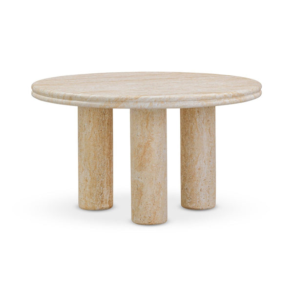 TOV Furniture Amora 2-Piece Nesting Accent Tables - Stylish Faux Travertine Design for Indoor & Outdoor Use TOV-OC54411-OC54412