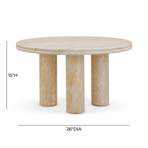 Tov Furniture Amora Nesting Accent Tables - Sculptural Faux Stone Design For Chic Indoor/Outdoor Spaces Travertine Concrete Tov-oc54411