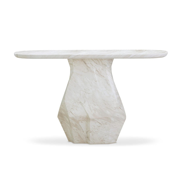 TOV Furniture Esme 54" Indoor/Outdoor Faux Marble Console Table - Stylish, Durable & Versatile for Any Space TOV-OC54417