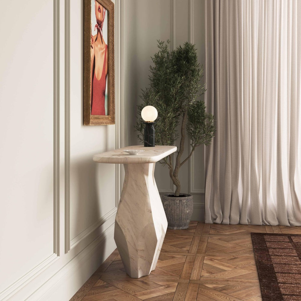 TOV Furniture Esme 54" Indoor/Outdoor Faux Marble Console Table - Stylish, Durable & Versatile for Any Space TOV-OC54417