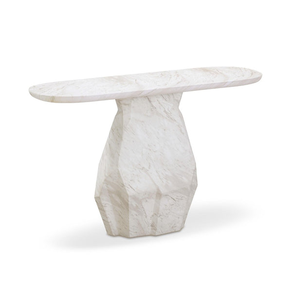 TOV Furniture Esme 54" Indoor/Outdoor Faux Marble Console Table - Stylish, Durable & Versatile for Any Space TOV-OC54417