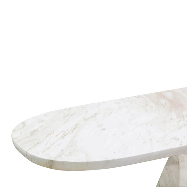 TOV Furniture Esme 54" Indoor/Outdoor Faux Marble Console Table - Stylish, Durable & Versatile for Any Space TOV-OC54417