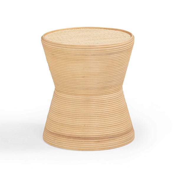 TOV Furniture Henri Natural Rattan Side Table - Handcrafted Hourglass Accent for Modern & Bohemian Spaces TOV-OC54430