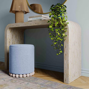 TOV Furniture Opus 43" Cream Capiz Shell Console Table - Coastal-Inspired Elegance for Entryways & Living Spaces TOV-OC54431