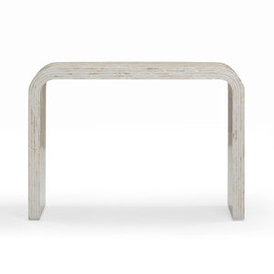 TOV Furniture Opus 43" Cream Capiz Shell Console Table - Coastal-Inspired Elegance for Entryways & Living Spaces TOV-OC54431