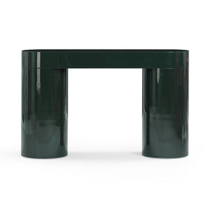 TOV Furniture Mira High Gloss Console Table - Chic Retro Design with Soft-Close Drawers for Stylish Storage Solutions Green TOV-OC54441