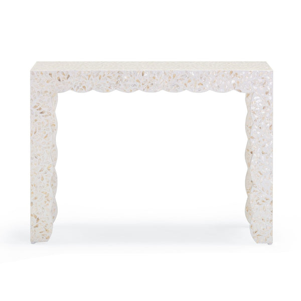 TOV Furniture Piara 43" Handcrafted Capiz Shell Console Table - Coastal Charm & Artisan Elegance for Your Home TOV-OC54465