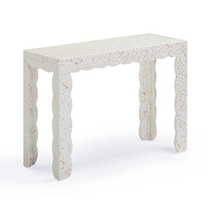 TOV Furniture Piara 43" Handcrafted Capiz Shell Console Table - Coastal Charm & Artisan Elegance for Your Home TOV-OC54465