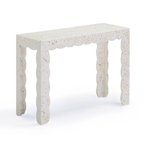 TOV Furniture Piara 43" Handcrafted Capiz Shell Console Table - Coastal Charm & Artisan Elegance for Your Home TOV-OC54465