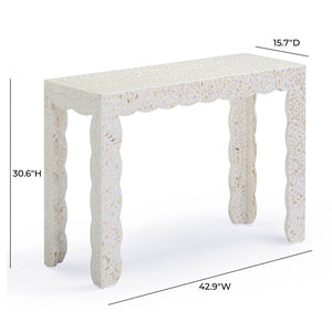TOV Furniture Piara 43" Handcrafted Capiz Shell Console Table - Coastal Charm & Artisan Elegance for Your Home TOV-OC54465
