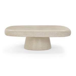 TOV Furniture Darial Sculptural Coffee Table for Indoor and Outdoor Spaces - Modern Design, Durable & Artisanal Finish Sand TOV-OC54468