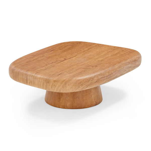 TOV Furniture Darial Sculptural Coffee Table for Indoor and Outdoor Spaces - Modern Design, Durable & Artisanal Finish Natural TOV-OC54469