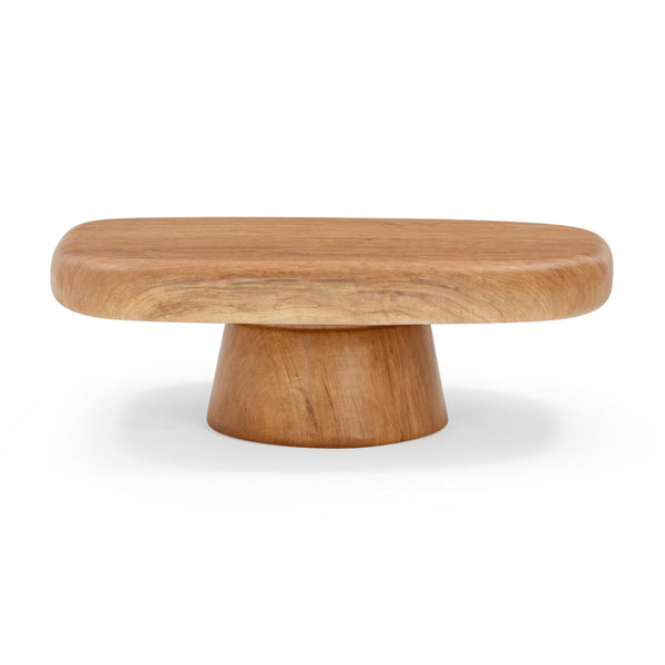 TOV Furniture Darial Sculptural Coffee Table for Indoor and Outdoor Spaces - Modern Design, Durable & Artisanal Finish Natural TOV-OC54469