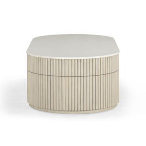 TOV Furniture Bella 52" Cream Storage Coffee Table - Stylish Handcrafted Centerpiece with Soft-Close Drawer Design TOV-OC54470