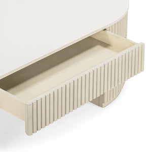 TOV Furniture Bella 52" Cream Storage Coffee Table - Stylish Handcrafted Centerpiece with Soft-Close Drawer Design TOV-OC54470