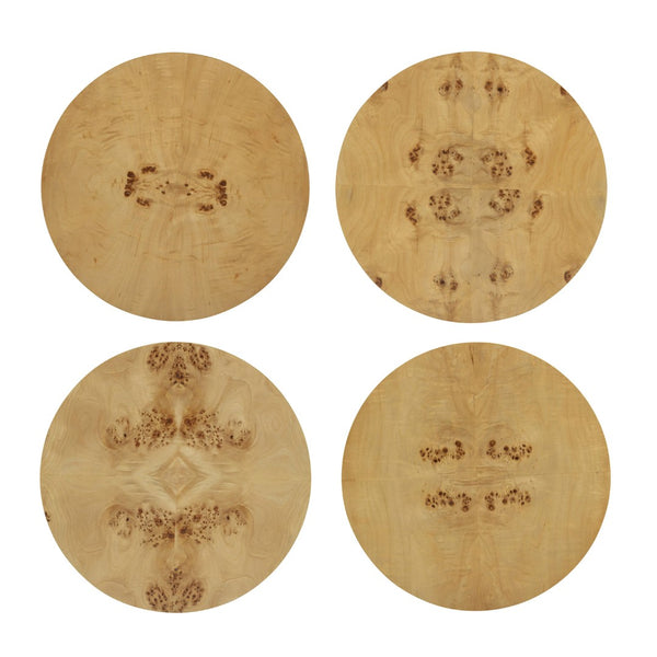 TOV Furniture Fig Natural Burl Drum Side Table – Handcrafted Organic Design with Unique Grain, Fully Assembled! TOV-OC54473