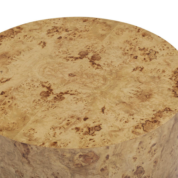 TOV Furniture Fig 36" Round Burl Coffee Table - Unique Natural Wood Design for Modern Living Room Elegance TOV-OC54474