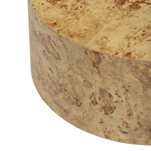 TOV Furniture Fig 36" Round Burl Coffee Table - Unique Natural Wood Design for Modern Living Room Elegance TOV-OC54474