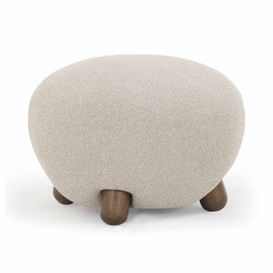 TOV Furniture Pucker Warm Grey Boucle Ottoman - Textured Accent Piece for Living Rooms, Bedrooms & Cozy Spaces TOV-OC54561