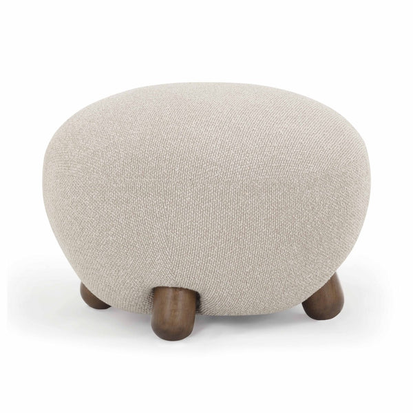 TOV Furniture Pucker Warm Grey Boucle Ottoman - Textured Accent Piece for Living Rooms, Bedrooms & Cozy Spaces TOV-OC54561