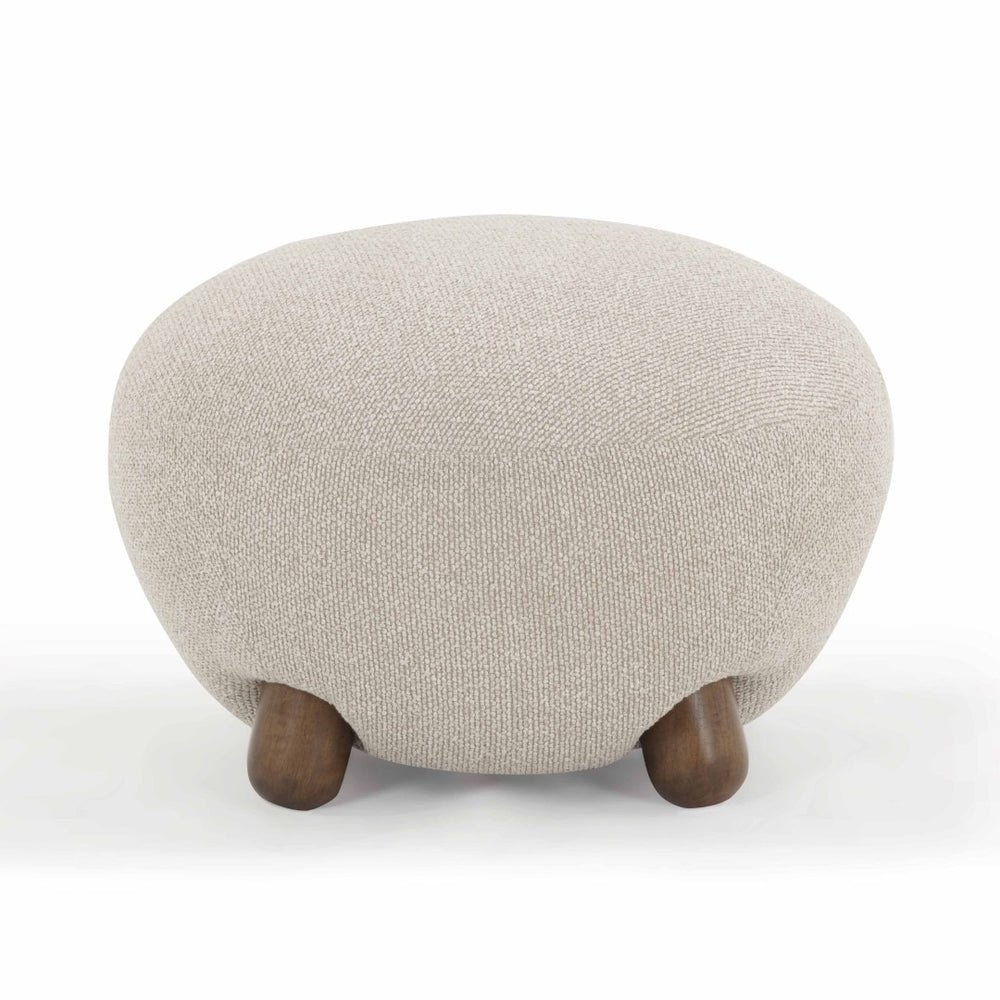 TOV Furniture Pucker Warm Grey Boucle Ottoman - Textured Accent Piece for Living Rooms, Bedrooms & Cozy Spaces TOV-OC54561