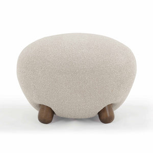 TOV Furniture Pucker Warm Grey Boucle Ottoman - Textured Accent Piece for Living Rooms, Bedrooms & Cozy Spaces TOV-OC54561