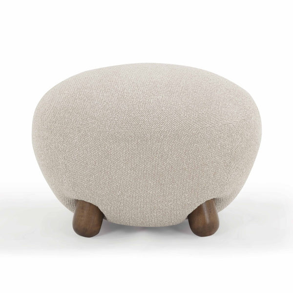 TOV Furniture Pucker Warm Grey Boucle Ottoman - Textured Accent Piece for Living Rooms, Bedrooms & Cozy Spaces TOV-OC54561