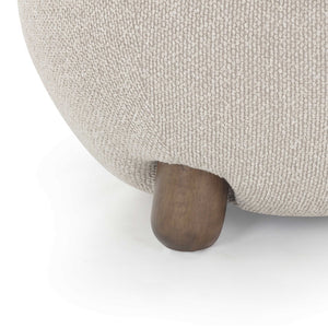 TOV Furniture Pucker Warm Grey Boucle Ottoman - Textured Accent Piece for Living Rooms, Bedrooms & Cozy Spaces TOV-OC54561