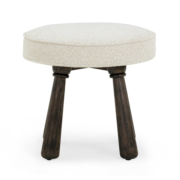 TOV Furniture Pookie Boucle Stool - Modern Whimsy Seating with Plush Comfort, Durable Design for Any Space Cream TOV-OC54565