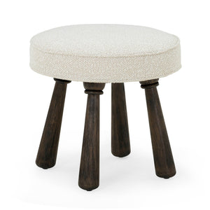 TOV Furniture Pookie Boucle Stool - Modern Whimsy Seating with Plush Comfort, Durable Design for Any Space Cream TOV-OC54565