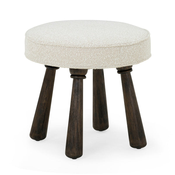 TOV Furniture Pookie Boucle Stool - Modern Whimsy Seating with Plush Comfort, Durable Design for Any Space Cream TOV-OC54565