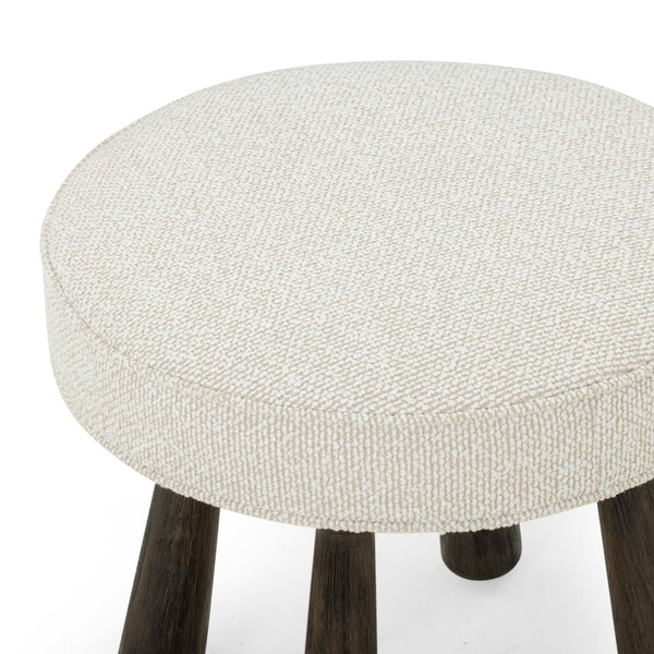 TOV Furniture Pookie Boucle Stool - Modern Whimsy Seating with Plush Comfort, Durable Design for Any Space Cream TOV-OC54565