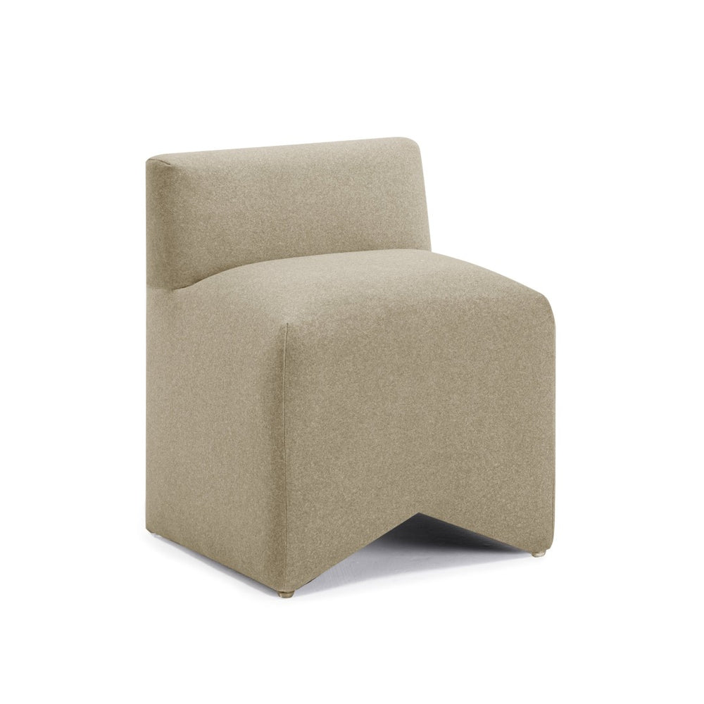 TOV Furniture Pippa Taupe Vegan Mohair Accent Stool - Stylish Comfort for Living Rooms, Bedrooms & More! TOV-OC54601