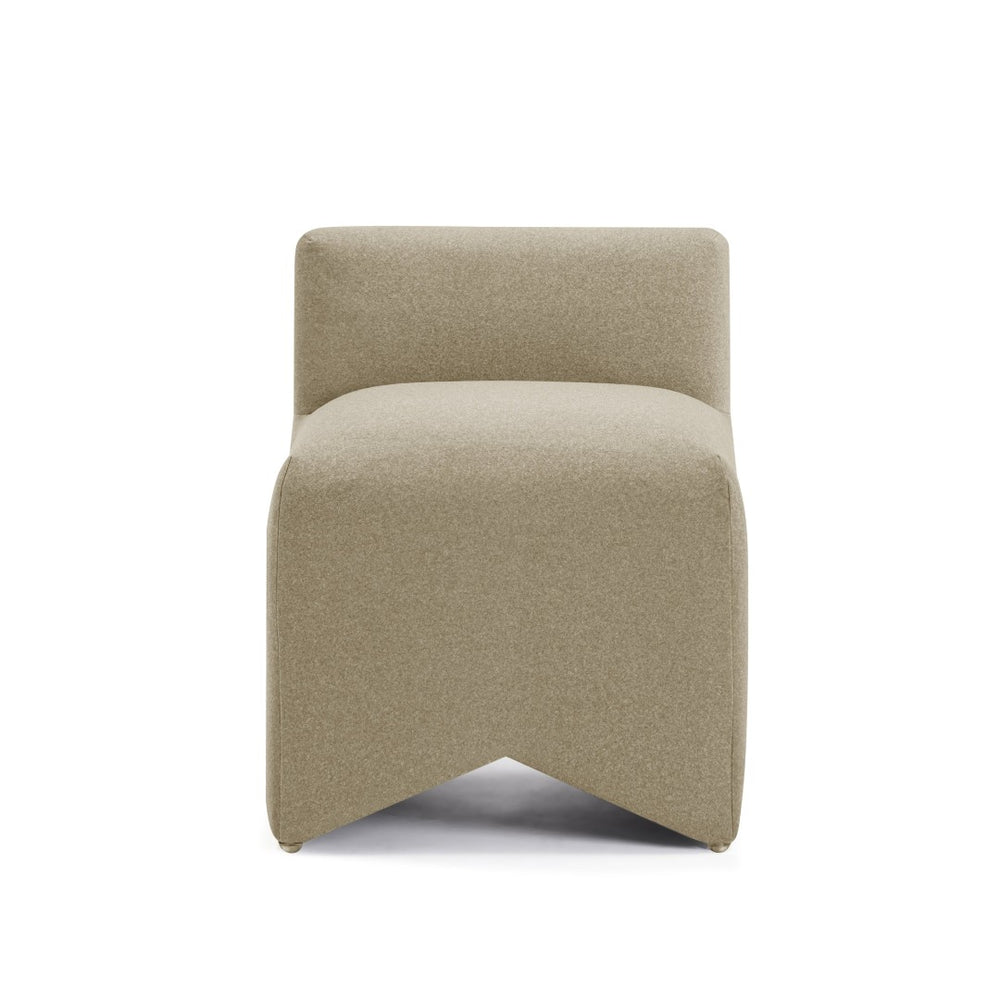 TOV Furniture Pippa Taupe Vegan Mohair Accent Stool - Stylish Comfort for Living Rooms, Bedrooms & More! TOV-OC54601