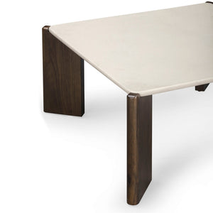 TOV Furniture Restis 33.5" Cream Quartz Coffee Table - Stylish, Durable Design for Modern Living Rooms & Entertaining TOV-OC54602