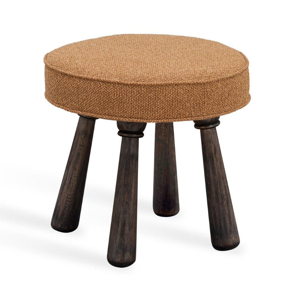TOV Furniture Pookie Boucle Stool - Modern Whimsy Seating with Plush Comfort, Durable Design for Any Space Golden Brown TOV-OC54607