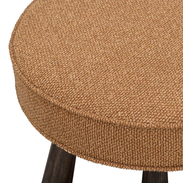 TOV Furniture Pookie Boucle Stool - Modern Whimsy Seating with Plush Comfort, Durable Design for Any Space Golden Brown TOV-OC54607
