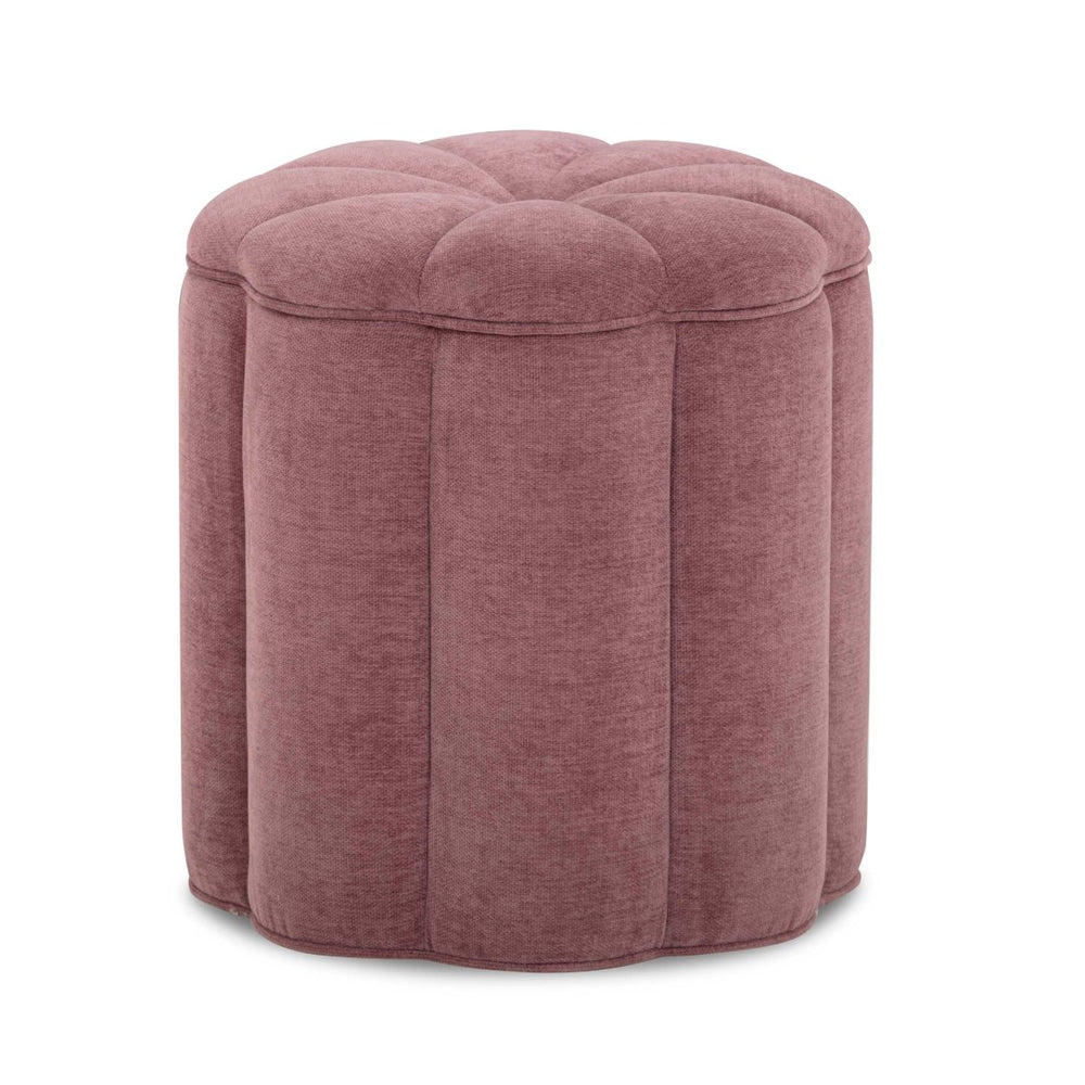 TOV Furniture Fleur Elegant Textured Velvet Storage Ottoman with Hidden Compartment for Chic Home Organization Mauve TOV-OC54609