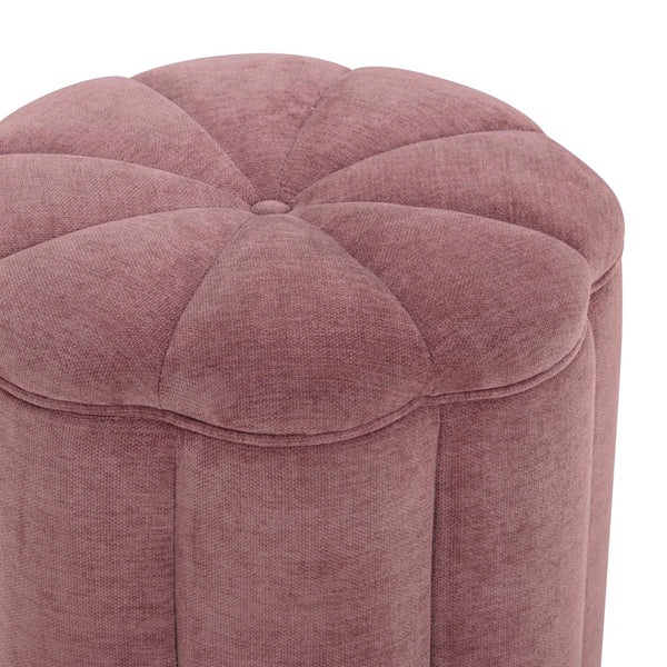 TOV Furniture Fleur Elegant Textured Velvet Storage Ottoman with Hidden Compartment for Chic Home Organization Mauve TOV-OC54609
