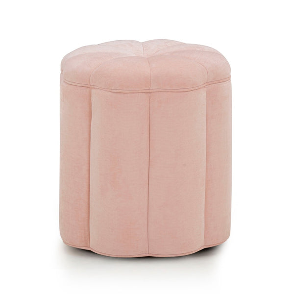 TOV Furniture Fleur Elegant Textured Velvet Storage Ottoman with Hidden Compartment for Chic Home Organization Pink TOV-OC54610