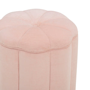 TOV Furniture Fleur Elegant Textured Velvet Storage Ottoman with Hidden Compartment for Chic Home Organization Pink TOV-OC54610
