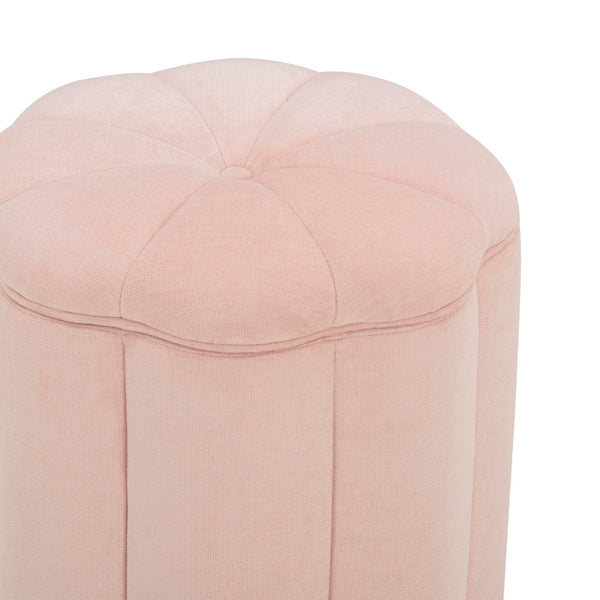 TOV Furniture Fleur Elegant Textured Velvet Storage Ottoman with Hidden Compartment for Chic Home Organization Pink TOV-OC54610