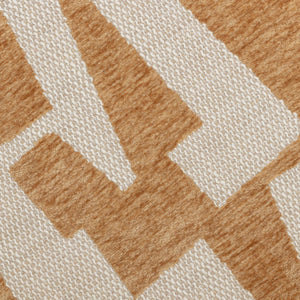 TOV Furniture Bisou Jacquard Ottoman - Versatile Footrest & Extra Seat with Soft Texture for Modern Living Spaces Curry TOV-OC54614